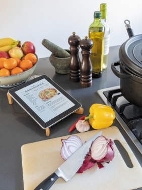 Logotrade meened pilt: Bambusest kaasaskantav sülearvuti alus