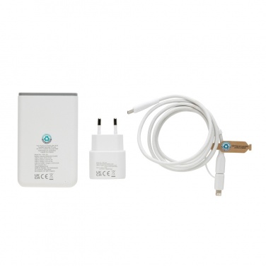 Logo trade firmakingituse pilt: Surge RCS taaskasutatud PET 20W tüüpi C 3 tk laadimiskomplekt