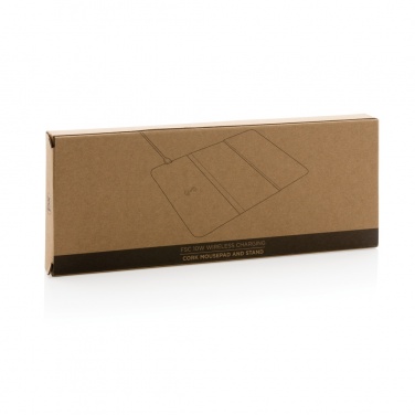 Logotrade reklaamkingid pilt: 10 W juhtmevaba laadimisega korgist hiirematt ja alus