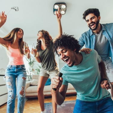 Logo trade meene pilt: Singvibe RCS taaskasutatud plastikust karaokekomplekt topeltmikrofoniga