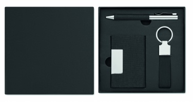 Logo trade firmakingid foto: 3-osaline kinkekomplekt kinkekarbis, kohandatava trükilahendusega