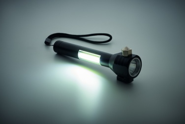 Logo trade reklaamkingitused foto: 3-ühes alumiiniumist taskulamp koos avariivasara ja turvavöölõikuriga, kohandatava trükilahendusega