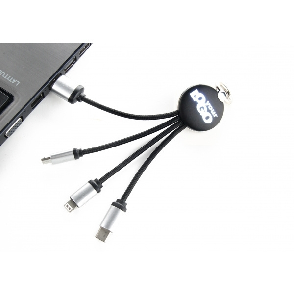 Logo trade firmakingi pilt: 3in1 kaabel valgustatud logoga graveerimiseks, RXD-368