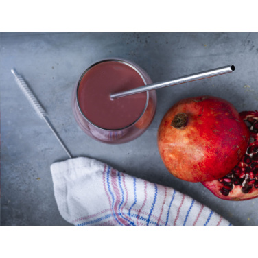 Logotrade meene foto: Korduvkasutatav ECO Straw Set roostevabast terasest joogikõrs