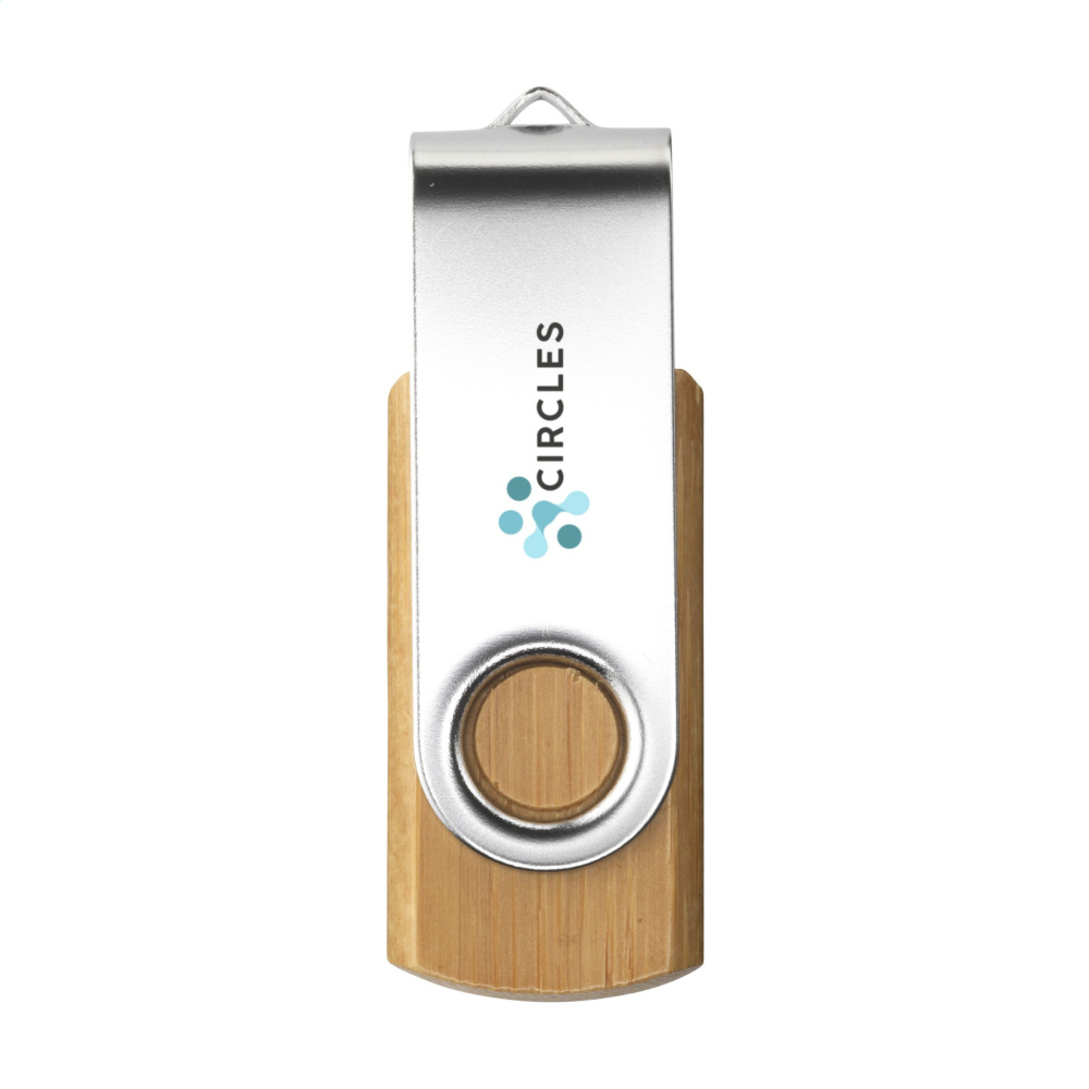 Logotrade firmakingi foto: USB Twist Bamboo laost 16 GB
