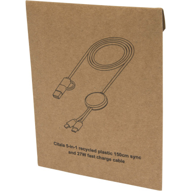 Logo trade reklaamkingi pilt: Citala 5-in-1 taaskasutatud plastist 150 cm kiirlaadimiskaabel