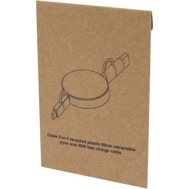 Logo trade firmakingituse pilt: Citala 5-in-1 taaskasutatud plastist 90 cm kiirlaadimiskaabel