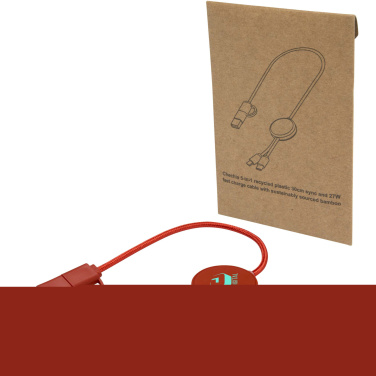 Logotrade reklaamkingi foto: Citala 5-in-1 taaskasutatud plastist 30 cm kiirlaadimiskaabel