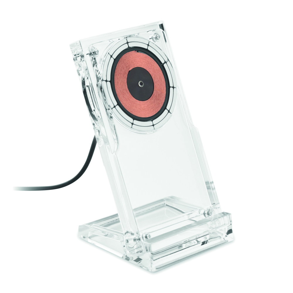 Logo trade reklaamtoote pilt: CRYL akrüülist juhtmevaba laadija 15W