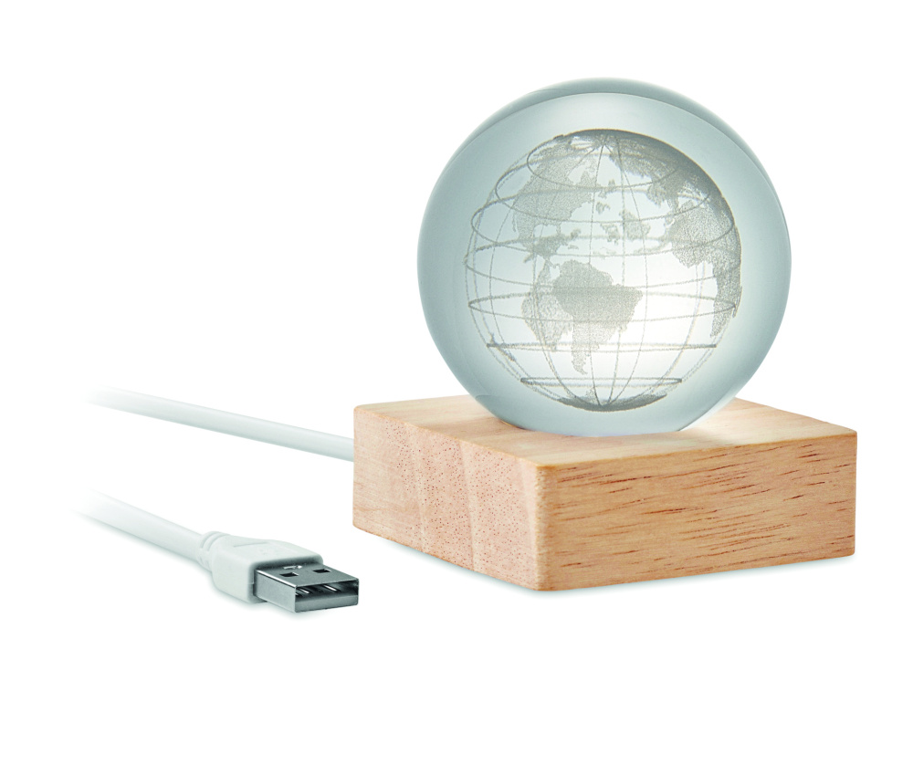 Logotrade firmakingi foto: LED-klaasist kera Globe