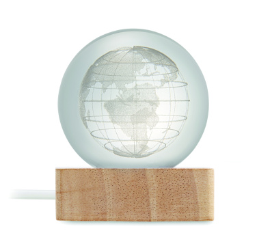 Logo trade reklaamtoote pilt: LED-klaasist kera Globe