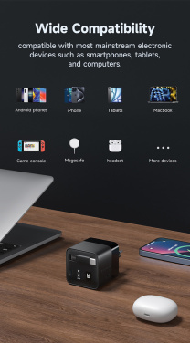 Logo trade ärikingitused foto: Urban Vitamin Mendocino 65W GaN laadija sissetõmmatava kaabliga