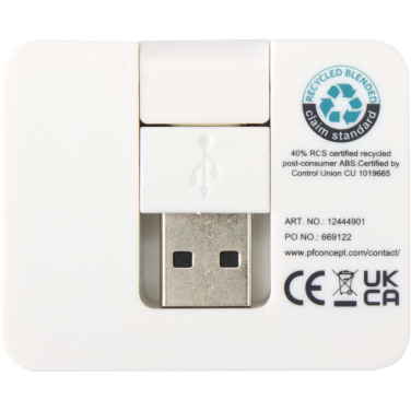 Logo trade reklaamkingituse pilt: Gaia 4-pordiline USB-jaotur