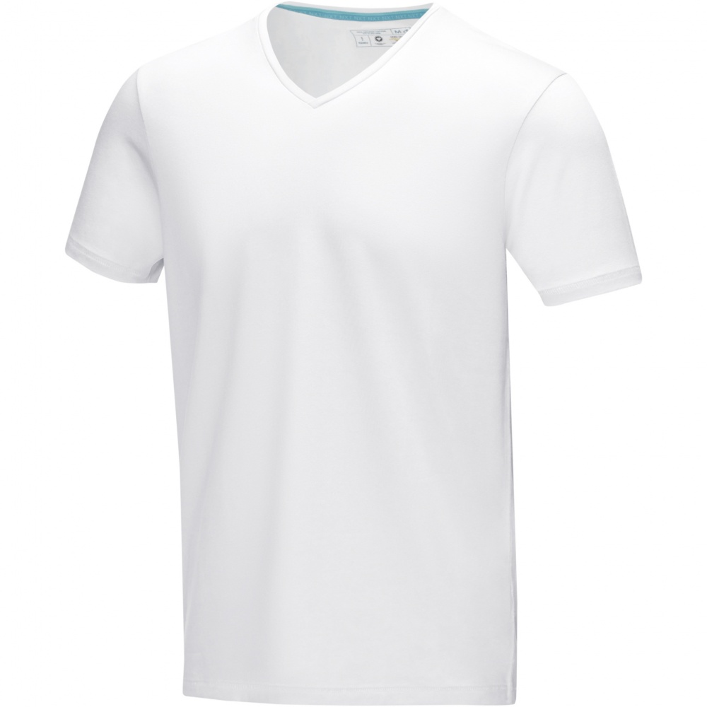 Logotrade mainostuote tuotekuva: Kawartha short sleeve men's organic V-neck t-shirt
