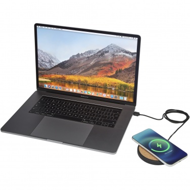 Logotrade mainoslahjat ja liikelahjat tuotekuva: Kivi-latausalusta, langaton, 10 W, kalkkikivi-/korkkimateriaalia