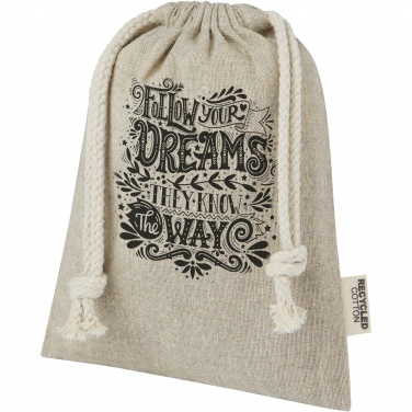 Logo trade mainoslahja kuva: Pheebs 150 g/m² GRS-kierrätetystä puuvillasta valmistettu pieni lahjapussi 0,5 l