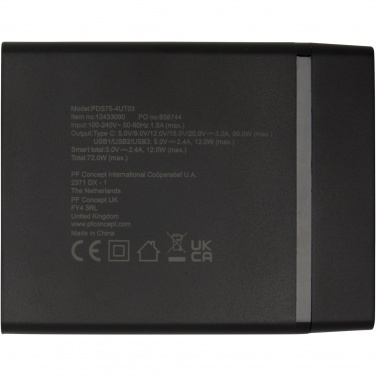 Logotrade liikelahja tuotekuva: ADAPT 72 W:n kierrätetystä muovista valmistettu PD-latausasema