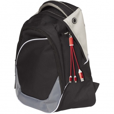 Logotrade liikelahjat kuva: Metal kierrätetystä alumiinista valmistettu 4-in-1-latauskaapeli avaimenperällä