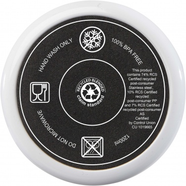 Logotrade liikelahjat kuva: Melbourne 1 200 ml:n RCS-sertifioitu kierrätetty teräs, eristetty  muki pillillä