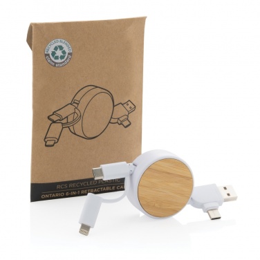 Logo trade liikelahjat mainoslahjat kuva: RCS Ontario 6-in-1 sisäänvetäytyvä kaapeli