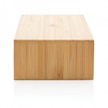 Logo trade mainostuotet tuotekuva: Herätyskello ja 5W langaton laturi bambusta