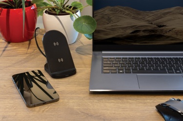 Logo trade liikelahjat tuotekuva: RCS muovinen tuplakelainen langattoman latauksen alusta 15W