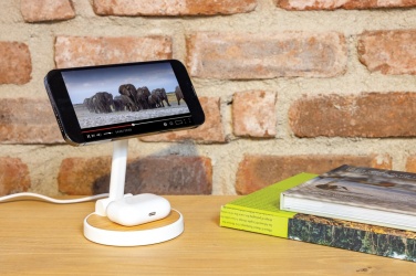 Logo trade mainostuotet tuotekuva: Ontario RCS 15W magneettinen lataus 2 in 1 -teline muovia