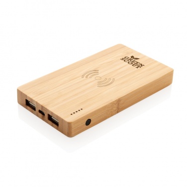 Logotrade mainoslahjat ja liikelahjat tuotekuva: Bamboo 4000 mAh:n langaton 5W varavirtalähde