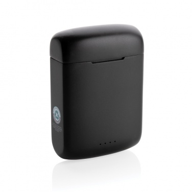 Logo trade mainoslahjat ja liikelahjat kuva: Skywave aurinkovoimakuulokkeet RCS kierrätetystä muovista