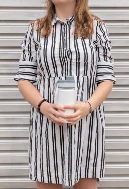 Logotrade liikelahja tuotekuva: Sporttinen tyhjiöpullo ruostumattomasta teräksestä, 550ml