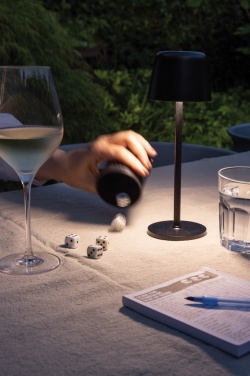 Logo trade mainoslahjat ja liikelahjat kuva: Zenic RCS kierrätysmuovinen USB-ladattava pöytävalaisin