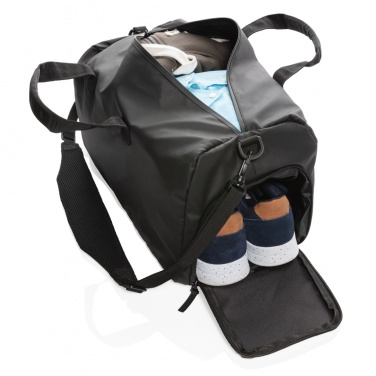 Logo trade mainostuotet tuotekuva: Musta PVC-vapaa Fashion-viikonloppulaukku