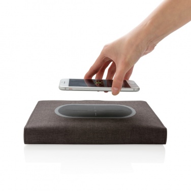 Logo trade liikelahjat mainoslahjat kuva: Air Langattomasti lataava A5-kokoinen muistikirjan suoja