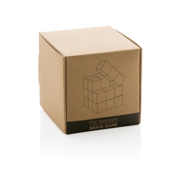 Logotrade mainoslahjat ja liikelahjat tuotekuva: Puinen älypeli kanvaspussissa