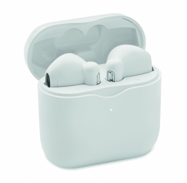 Logotrade mainoslahja tuotekuva: TWS-kuulokkeet latausalustalla