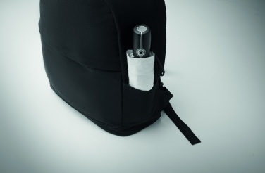 Logotrade liikelahjat mainoslahjat tuotekuva: 15 tuuman kannettava reppu kierrätetystä esikulutetusta puuvillasta ja kierrätetystä polyesteristä mukautettavalla painatuksella