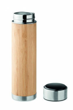 Logotrade mainoslahja tuotekuva: Bambu termospullo 480 ml PANAY