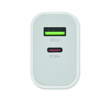 Logotrade liikelahjat mainoslahjat tuotekuva: USB-laturi EU-pistokeella