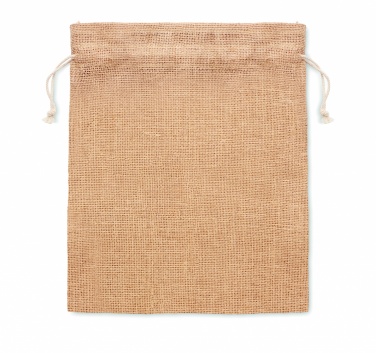 Logo trade mainoslahja kuva: Pieni juuttilahjapussi