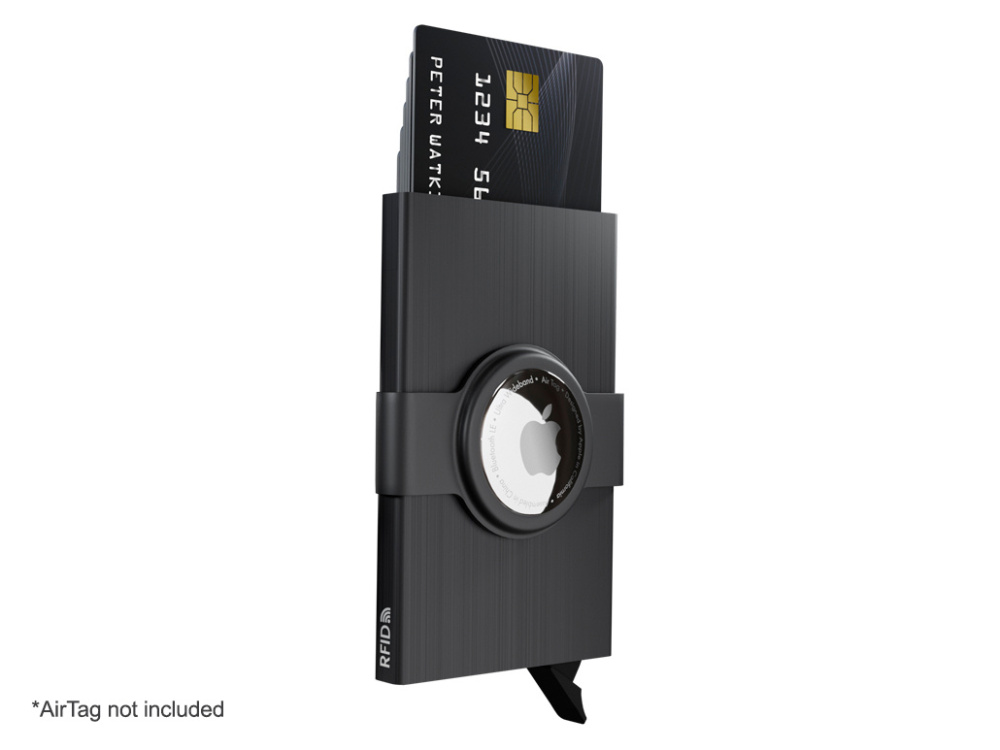 Logotrade mainoslahjat ja liikelahjat tuotekuva: RFID-luottokorttikotelo, jossa on pidike AirTagille 2163155