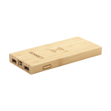 Logotrade mainostuotet kuva: Bamboo 8000 Wireless Powerbank langaton laturi