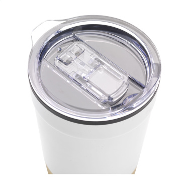 Logotrade mainoslahja ja liikelahja kuva: Kobe Bamboo RCS kierrätetystä teräksestä valmistettu 350 ml kahvikuppi