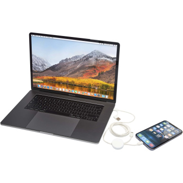 Logotrade liikelahjat kuva: Citala kierrätysmuovinen 150 cm:n ja 27 W:n datasynkronoiva 5-in-1-pikalatauskaapeli