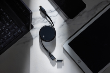 Logo trade mainoslahjat ja liikelahjat kuva: Terra RCS 240W kierrätysalumiini 2 in 1 vetokaapeli