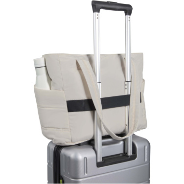 Logotrade mainostuote tuotekuva: Puffer 15,6 tuuman GRS-kierrätetystä materiaalista valmistettu kannettavan tietokoneen laukku, 18 l