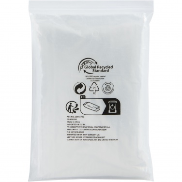 Logotrade korporatīvās dāvanas foto: Maiju otrreizējās plastmasas vienreizējās lietošanas lietus pončo ar uzglabāšanas maisiņu