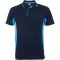 Montmelo unisex sporta polo ar īsām piedurknēm, Tumši zila / debeszila