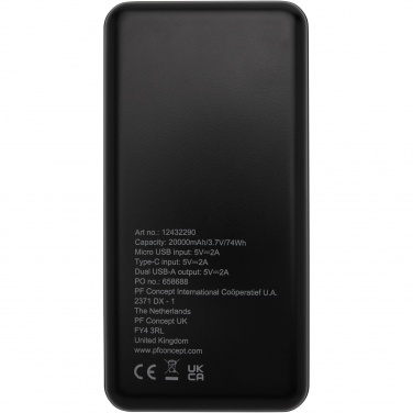 Логотрейд pекламные cувениры картинка: Портативное зарядное устройство Loop из переработанной пластмассы емкостью 20 000 мАч 