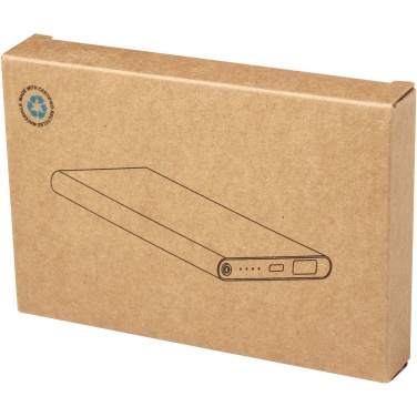 Лого трейд бизнес-подарки фото: Pep портативное зарядное устройство с соединением Type-C из переработанного алюминия, емкостью 4000 мА·ч 