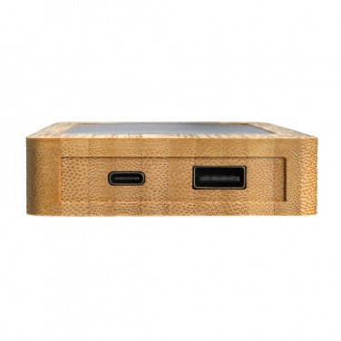 Логотрейд pекламные подарки картинка: Sunwick 10.000 мАч Bamboo солнечный внешний аккумулятор